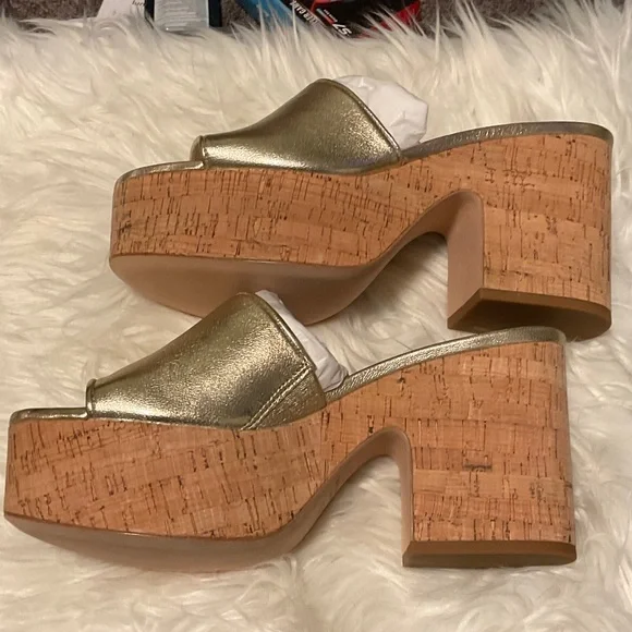 Kate Spade Gold Ibiza Women's Platform Sandals - Picture 4 of 7